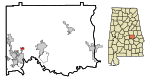 Elmore County Alabama Incorporated and Unincorporated areas Elmore Highlighted